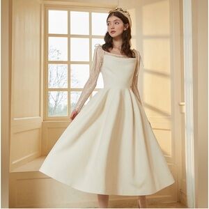 Elegant Thick Wool Lacemade Jenny Dress Brand New With Tags